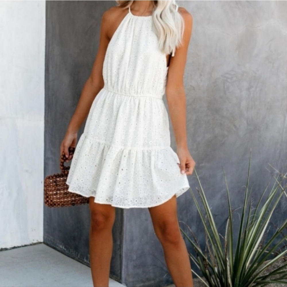 Storia tiered halter style eyelet sundress. So cute and perfect for summer!!
